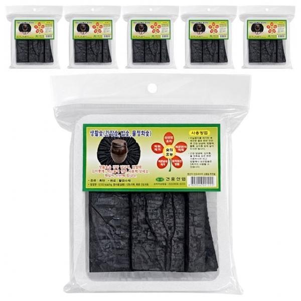 참숯 건흥 생활숯 x(6개)정제숯 탈취용 간장숯 물정화