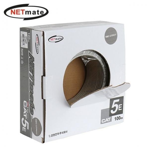Netmate CAT.5e UTP 랜선 랜케이블(그레이) 100M