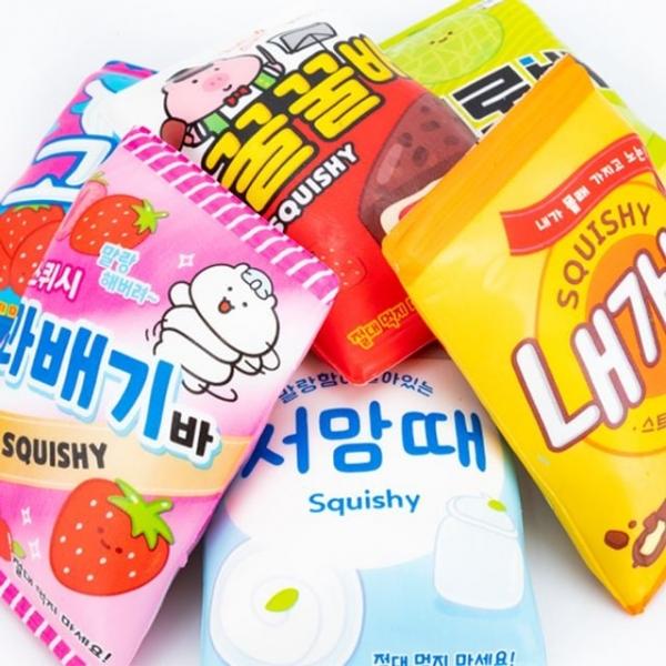 패러디 아이스크림 스퀴시 6개 세트 장난감 말랑이 주물럭 웃긴선물