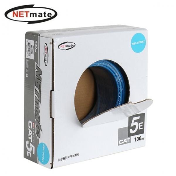 Netmate CAT.5e UTP 랜선 랜케이블(블루) 100M