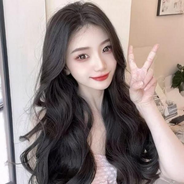 V형 똑딱이 원터치 웨이브 볼륨업 부분 피스 가발