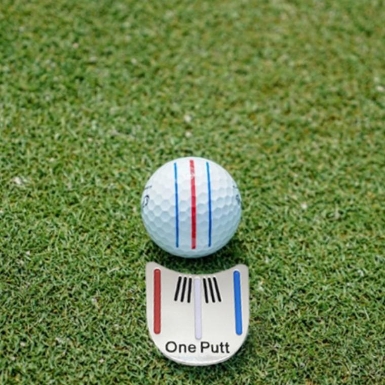 one putt 트리플트랙 골프볼마커 삼선볼마커 골프공마커 모자클립