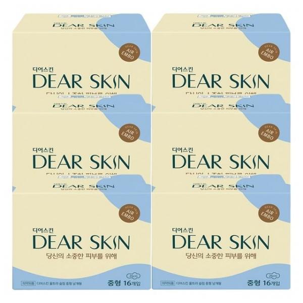 디어스킨 울트라슬림 중형 날개형 16p X 6개