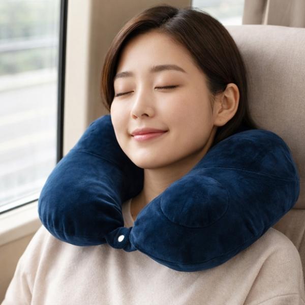 넥플로우 펌핑 에어 목베개 블루 샘플309