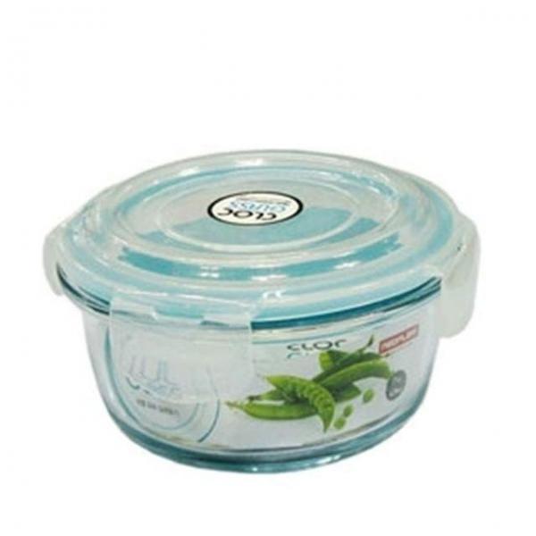 용기 밀폐 620ml 보관통 유리 반찬통 네오플람 원형