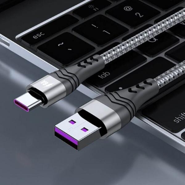 스마트폰케이블 핸드폰케이블 스피드 USB-A to C타입 고속충전케이블 3M 그레이 Tianjin Techn (3M)