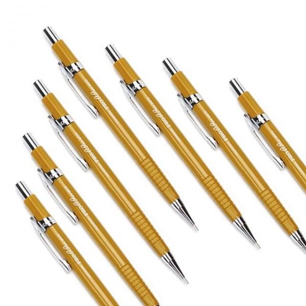 필기구 샤프펜 제도샤프 PRO 12개입 황색 (0.9mm)