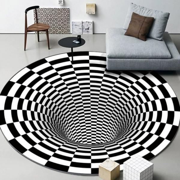 홀인 3D 입체 착시매트 러그 착시발매트 (100cm)