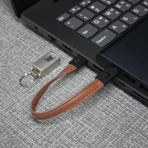 케이블 충전케이블 열쇠고리 5핀 충전 브라운