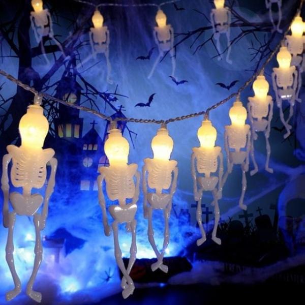 30구 LED 해피할로윈 뼈다귀 가랜드 전구 (4.5M)