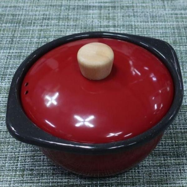 법랑 뚝배기 인덕션 찌개 라면 냄비 레드 1.2L