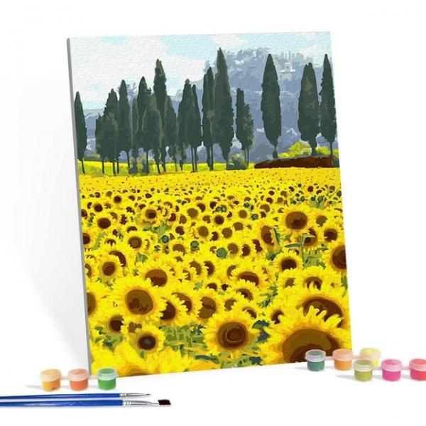 DIY 명화 해바라기 정원 40X50 캔버스 그림그리기 페인팅