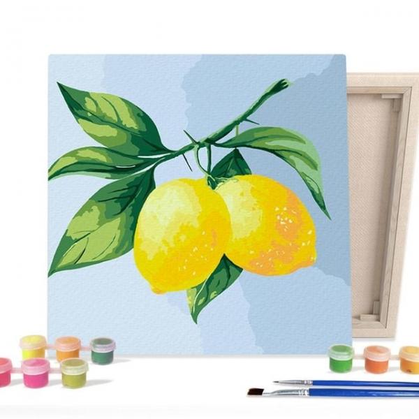 DIY 히트 레몬 25X25 캔버스 그림그리기 페인팅