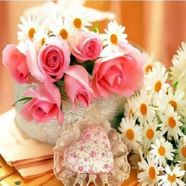 DIY 셀프 피포 페인팅 명화 컬러링 장미 들국화