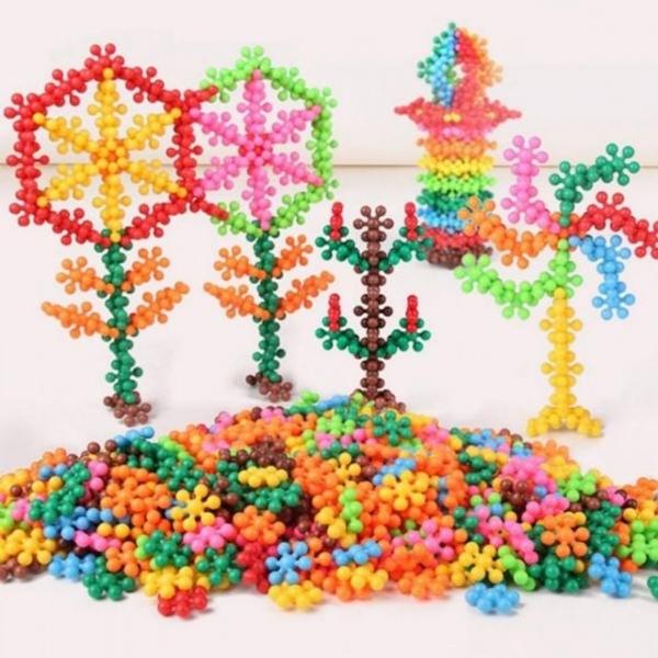 어린이 아동 눈송이 블럭 블록 장난감 대 200pcs