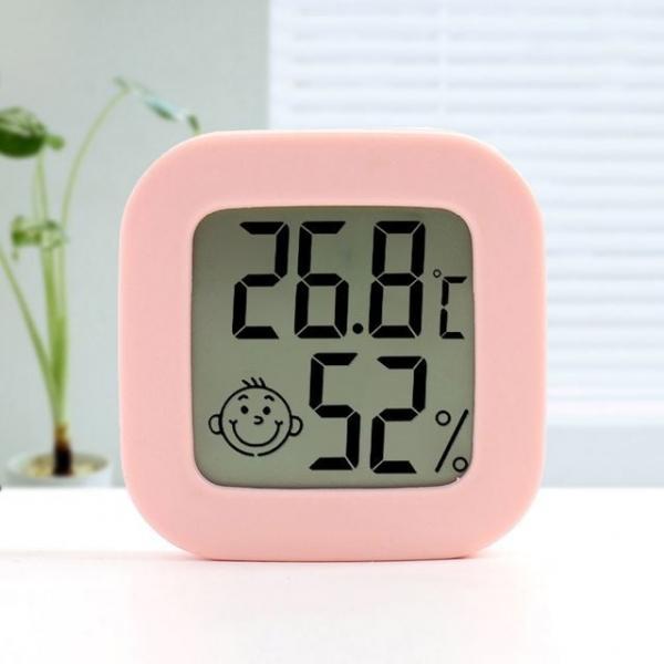 온습도계 파충류온도계 파스텔 미니 디지털 핑크