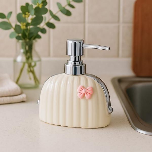 아무르홈 세라믹 디스펜서 핸드워시 욕실 샴푸통 (300ml)