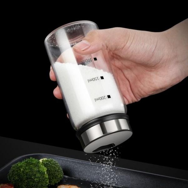 스텐양념병 소금통 쿠킹홈 톡톡 내열유리 눈금 양념통 (250ml)