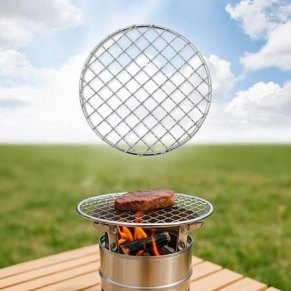 바비큐불판 바베큐불판 헬로그릴 스텐 원형 미니 석쇠 (15cm)