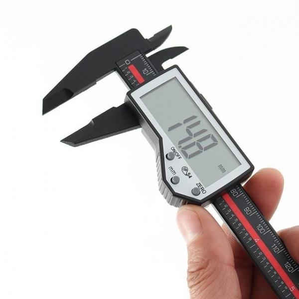 파인툴 디지털 캘리퍼스 LCD 버니어 외경측정자 내경측정자 두께자 (150mm) (블랙)