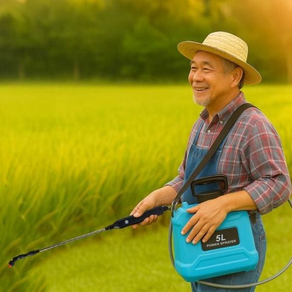 대풍작 전동농약분무기 전동농약살포기 충전식 농업용 자동 (5L) (블루)
