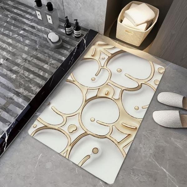 주방매트 욕실매트 보송보송 3D 착시 발매트 아트