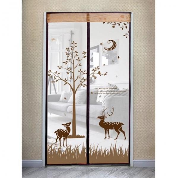 . ㈜Tree 리빙피스 사슴 문 모기장 (90x210cm) (브라운)