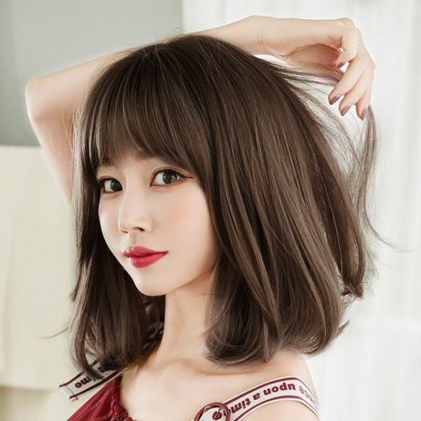 언니네 통가발 C컬 중단발 매트 (매트) 매트브라운 브라운