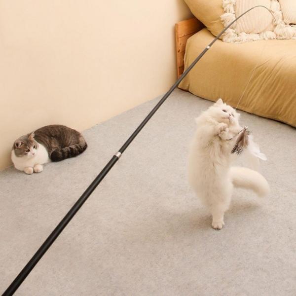 PET 고양이 낚시대 4단 롱낚시대 리필 교체 단품 고양이4단 사냥 놀이 장난감 카샤