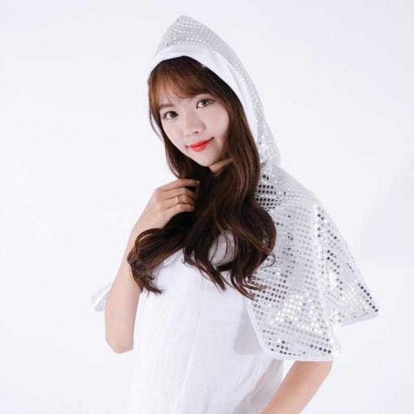 후드망토 스팡클실버 할로윈의상 파티망토 할로윈파티 학예회 연극 데이 용품 파티 할로윈