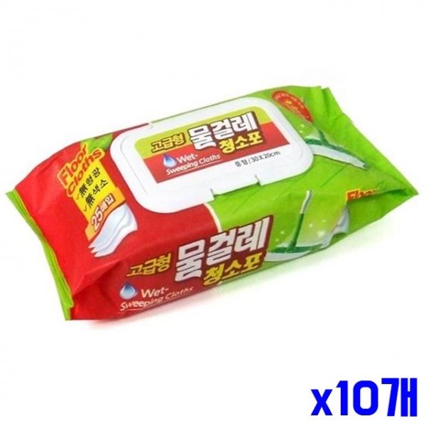 고급형 부직포 물걸레 청소포 25매 x10개