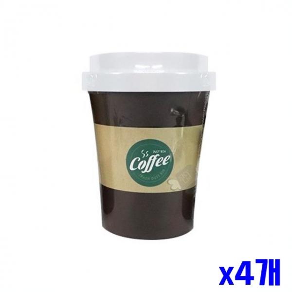 커피컵 디자인 휴지통 중 x4개 청소용품 생활용품