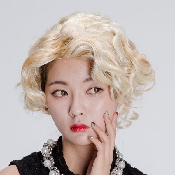 마릴린먼로 가발 파티용품 소품 이벤트 할로윈 인물
