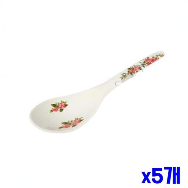 멜라민 재질 플라워 밥주걱 x5개 주방용품 조리도구