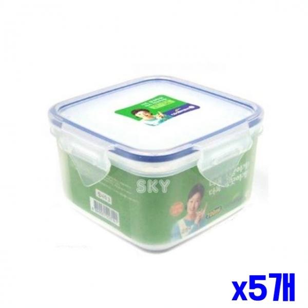 플라스틱 밀폐용기 700ml x5개 보관용기 주방용품