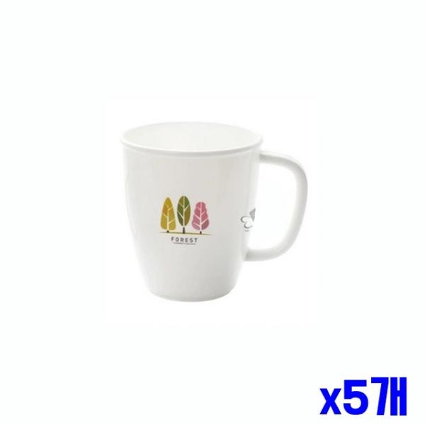 가벼운 손잡이 양치컵 대 x5개 욕실소품 욕실컵