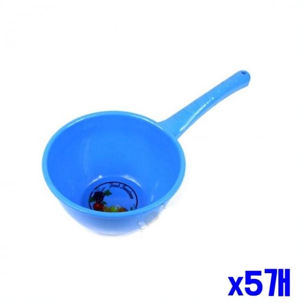욕실 플라스틱 손잡이 자루바가지(대)-색상랜덤 x5개