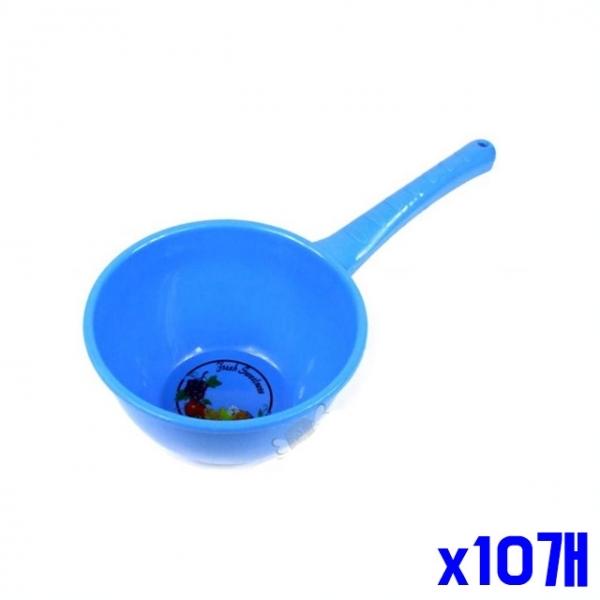욕실 플라스틱 손잡이 자루바가지(대)-색상랜덤 x10개