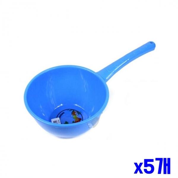 욕실 플라스틱 자루바가지(특대)-색상랜덤 x5개