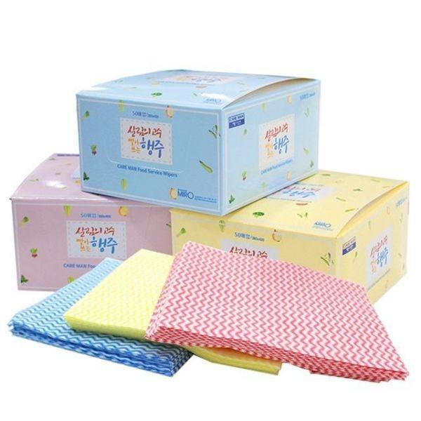 주방 빨아쓰는 일회용 행주 타올 50 매 1박스