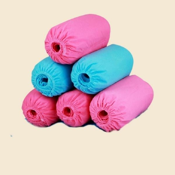 좋은 품질 핑크50p+블루50p 일회용덧신 미끄럼방지 부직포위생덧신