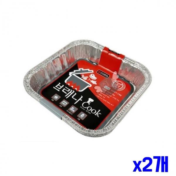 일회용 사각 직화냄비 2750ml 3개입 x2개 직화용냄비