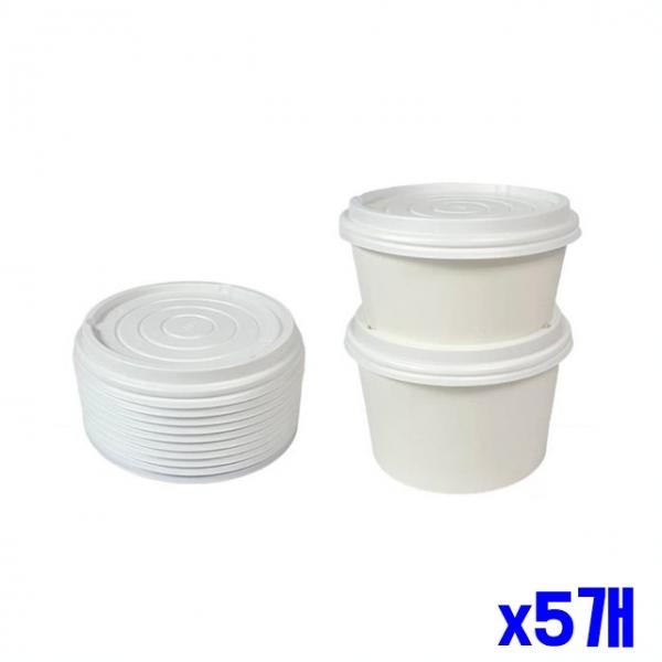 일회용 분식용기 뚜껑 520ml 750ml 겸용 10P x5개