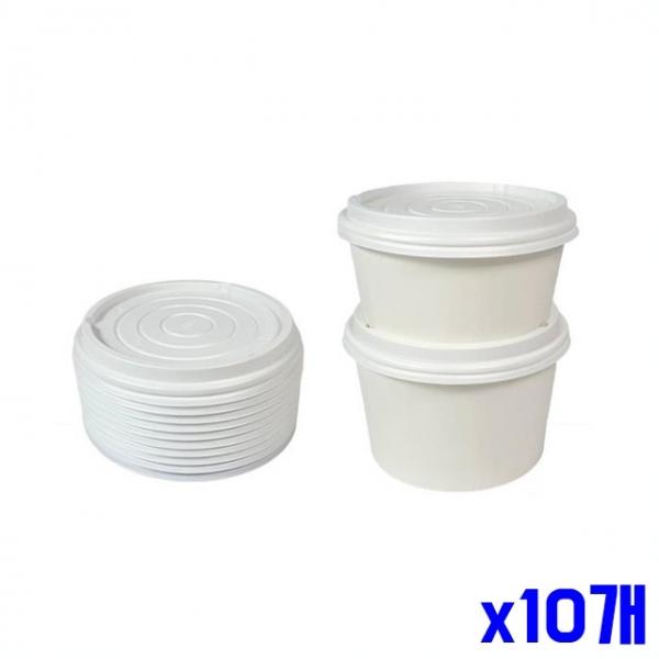 일회용 분식용기 뚜껑 520ml 750ml 겸용 10P x10개