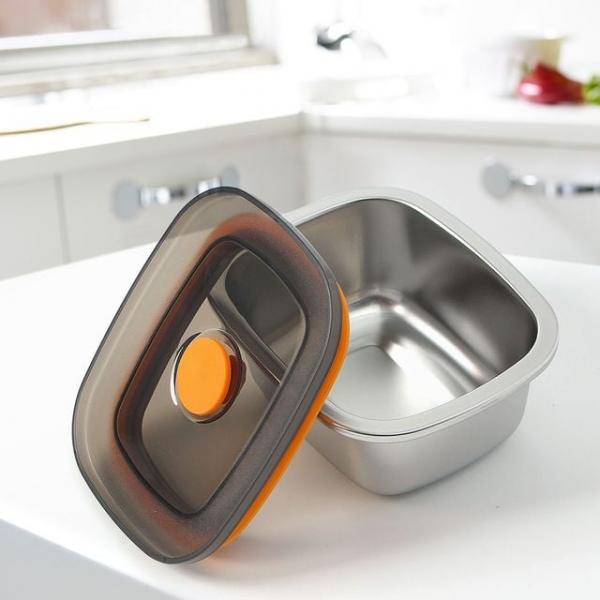 냉동실반찬통 냉동보관반찬통 온프레시 전자레인지 스텐 밀폐용기 직사각 (250ml)