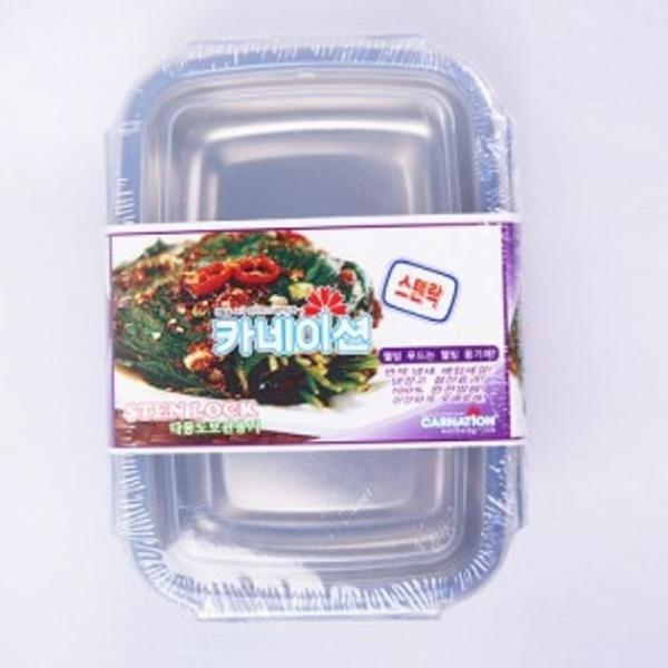 스텐 밀폐 용기 반찬통 냉장고 보관 용기 사각 560ml