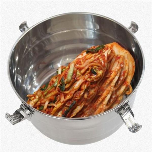스텐 김치통 원형 밀폐용기 냉장고 김치통 26.5cm