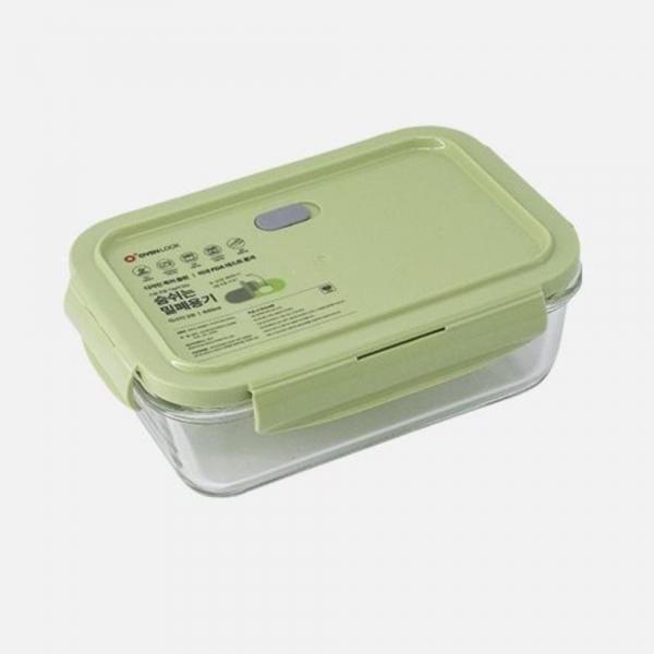 직사각 유리 밀폐용기 840ml 유리보관통 보관