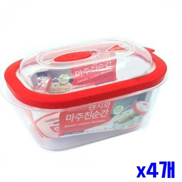 전자레인지용기 1450ml 직사각형 x4개