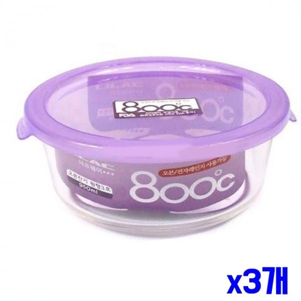 내열유리 오븐 밀폐용기 찬기 950ml x3개